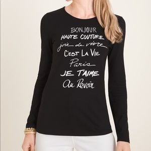 Chico’s Whimsical Fashion Words Tee